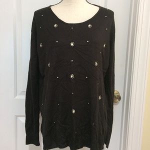 Laura Scott Jeweled Sweater